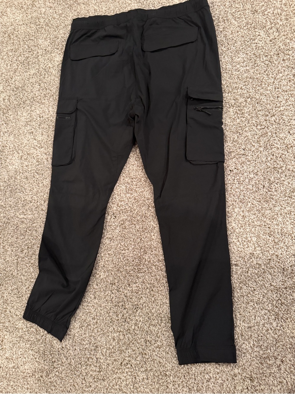 H&M Black Men's Cargo Pants with Zip Pockets